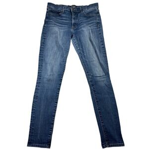Express Jeans Women's 10 Blue Denim Cotton Stretch 5-Pockets Mid-Rise Skinny Leg